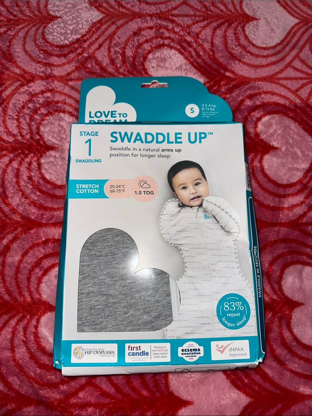 Love To Dream Swaddle Up Original Stage 1 Swaddling Small Sealed 1.0 TOG